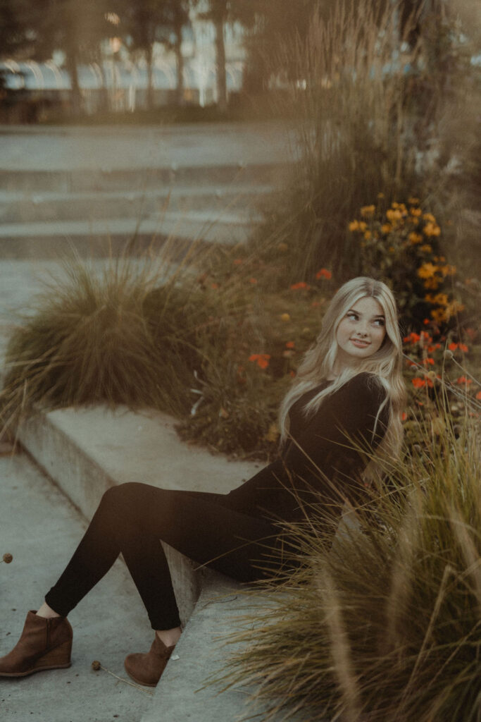 editorial style senior photoshoot