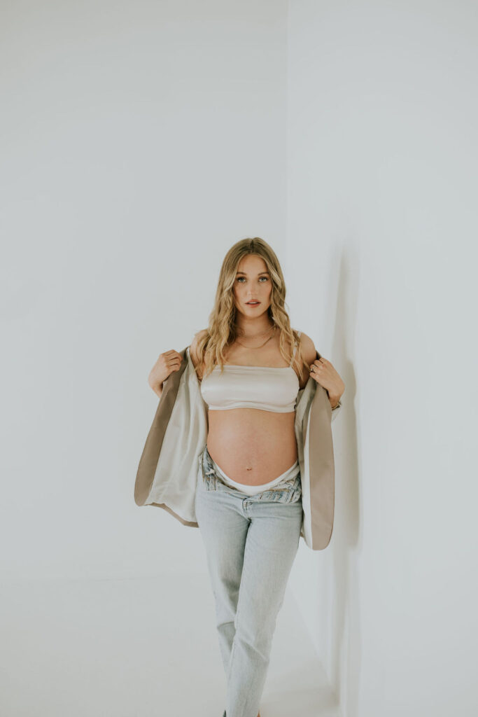 studio maternity session