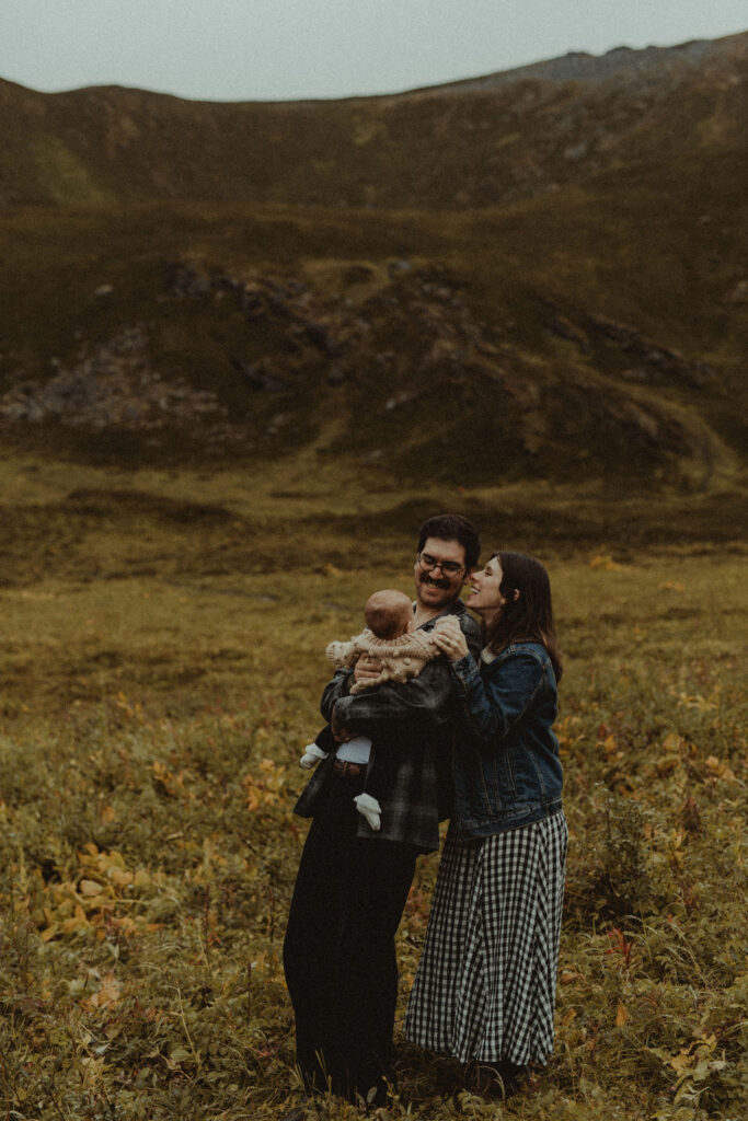 family hugging during their photoshoot 