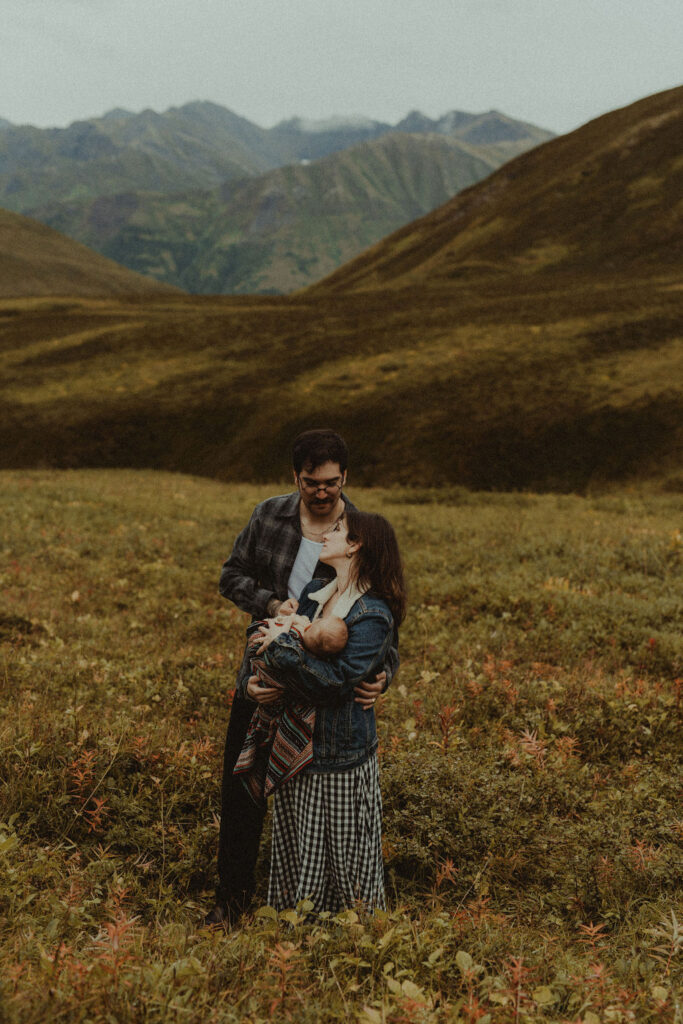 couple hugging during their photoshoot 