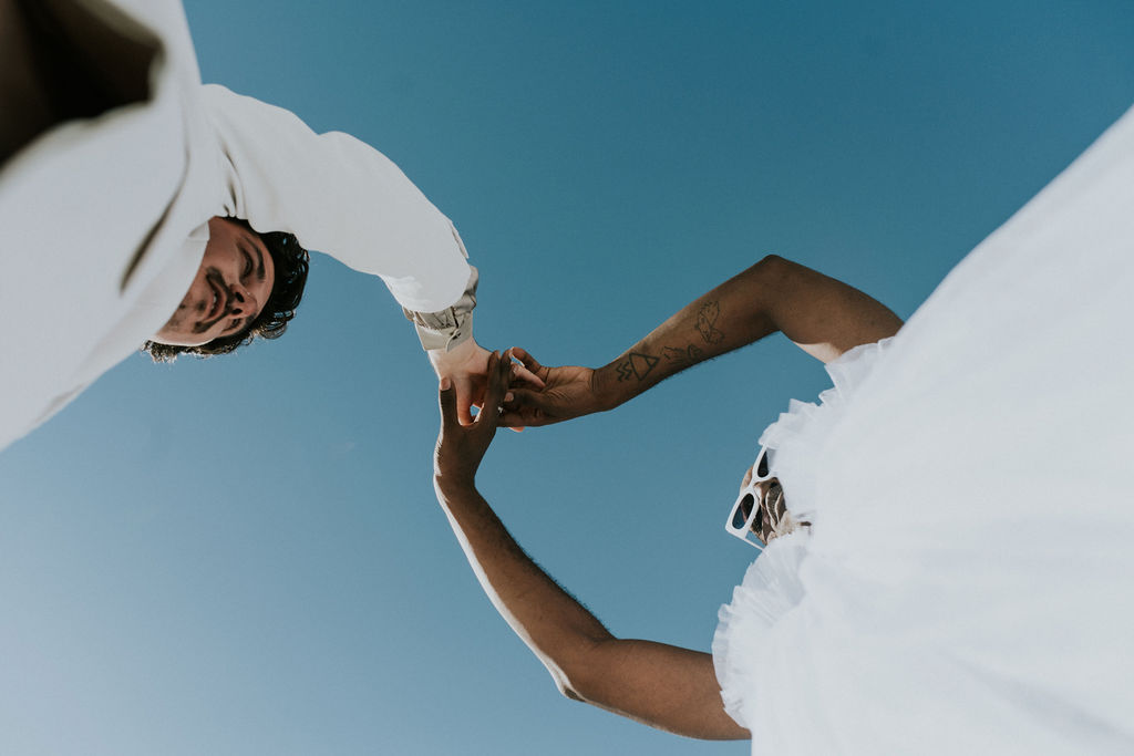 happy couple at their photoshoot