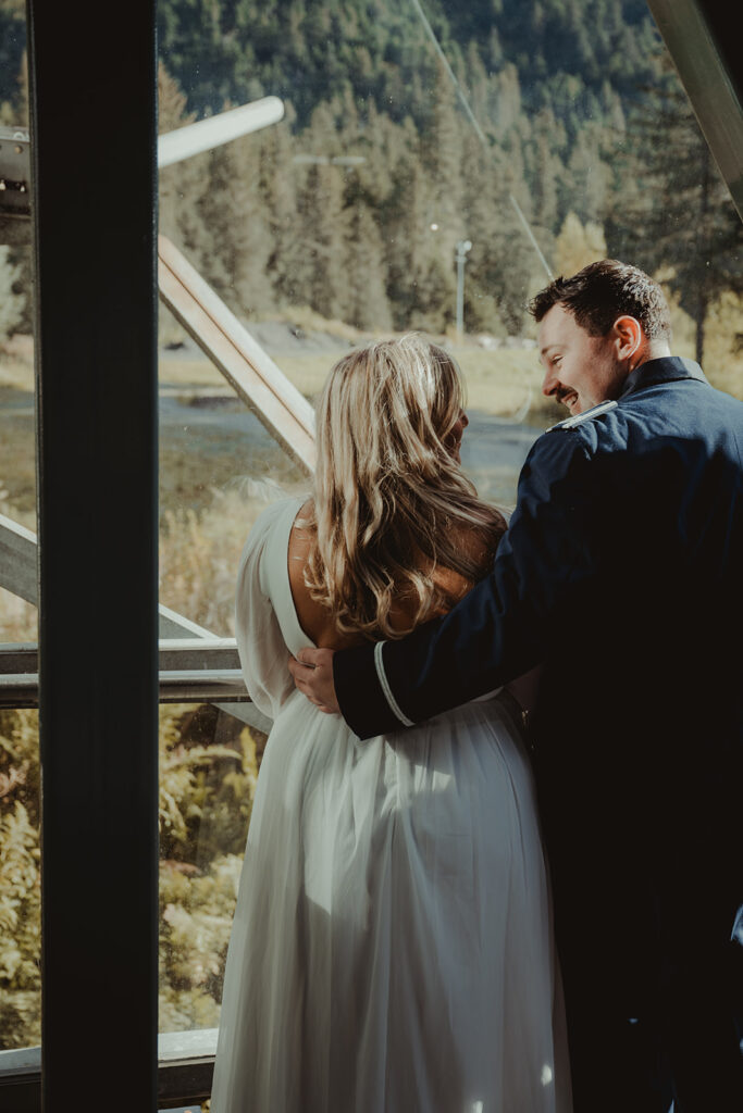 cute couple looking at each other