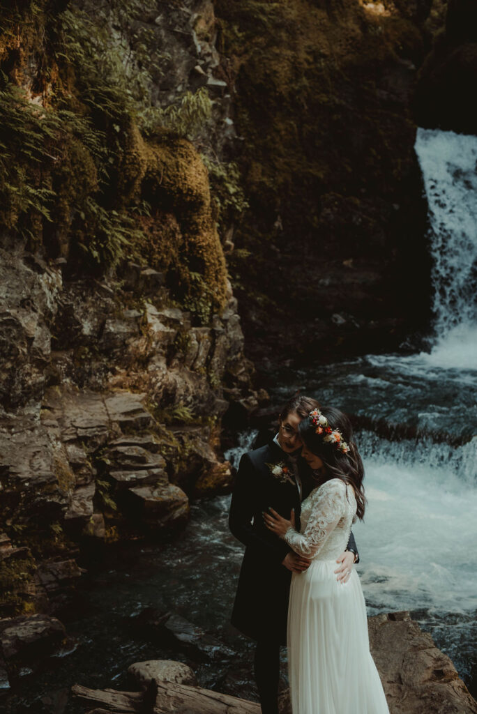 Waterfall wedding photos | Alaska Elopement: The Complete Guide