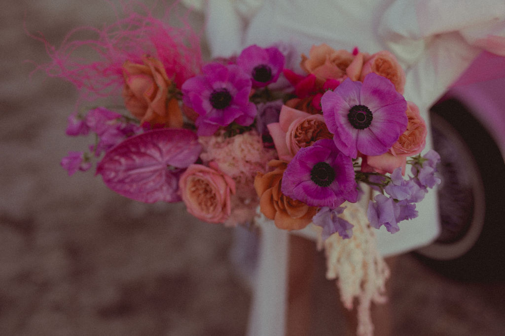stunning flowers at the vibrant elopement