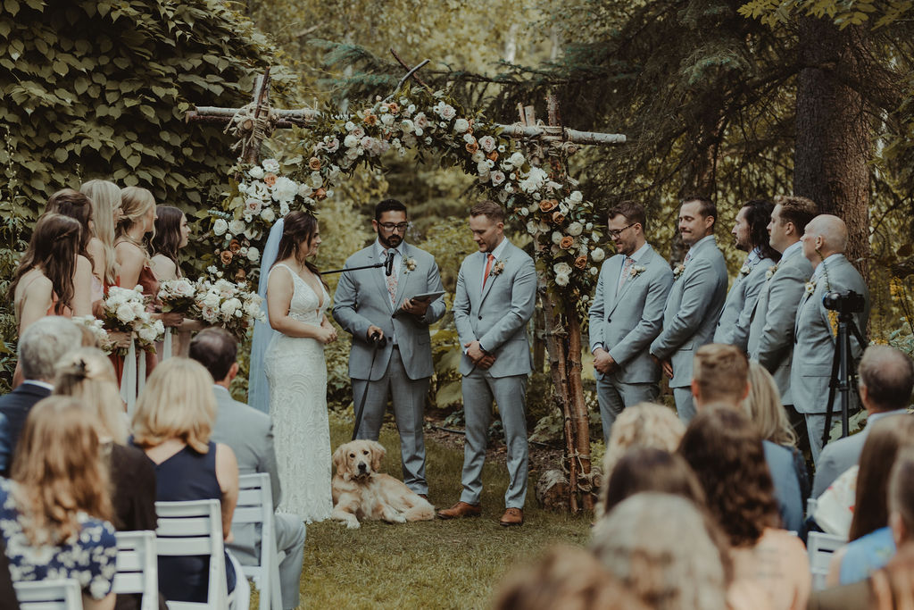 bride and groom at their amazing fun summer wedding