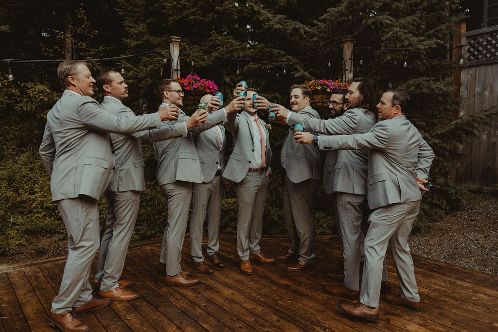 picture of the groom and his friends