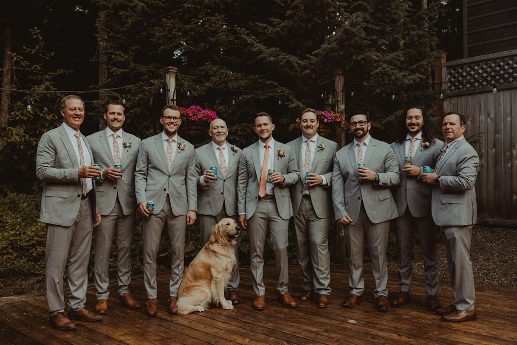 groom with his groomsmen 