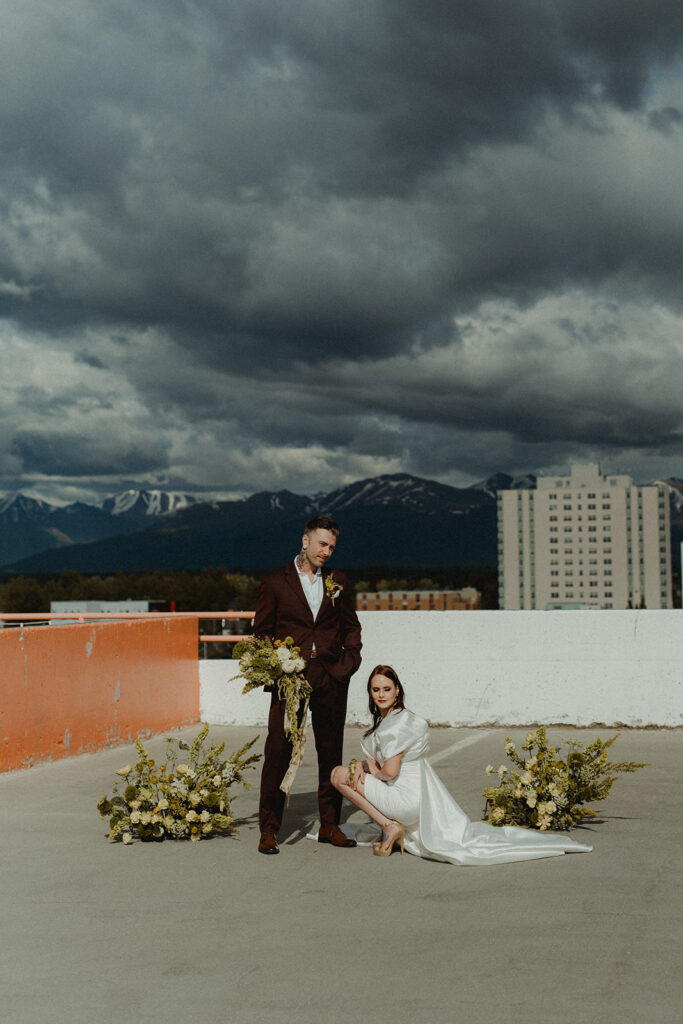 beautiful couple at their elopement location