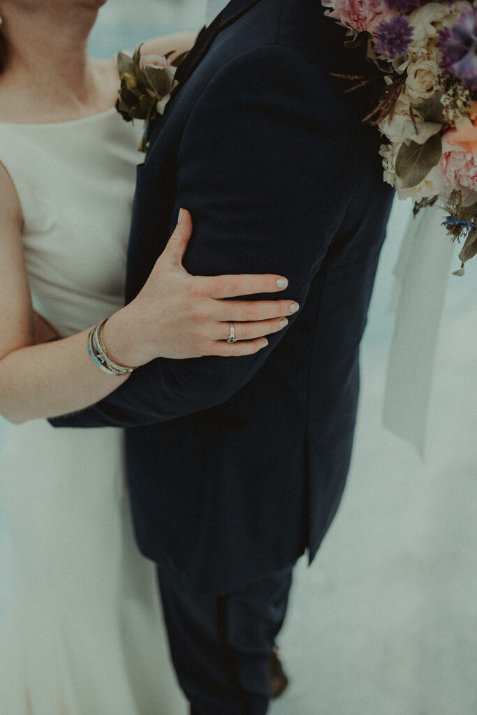 closeup shot of the wedding ring