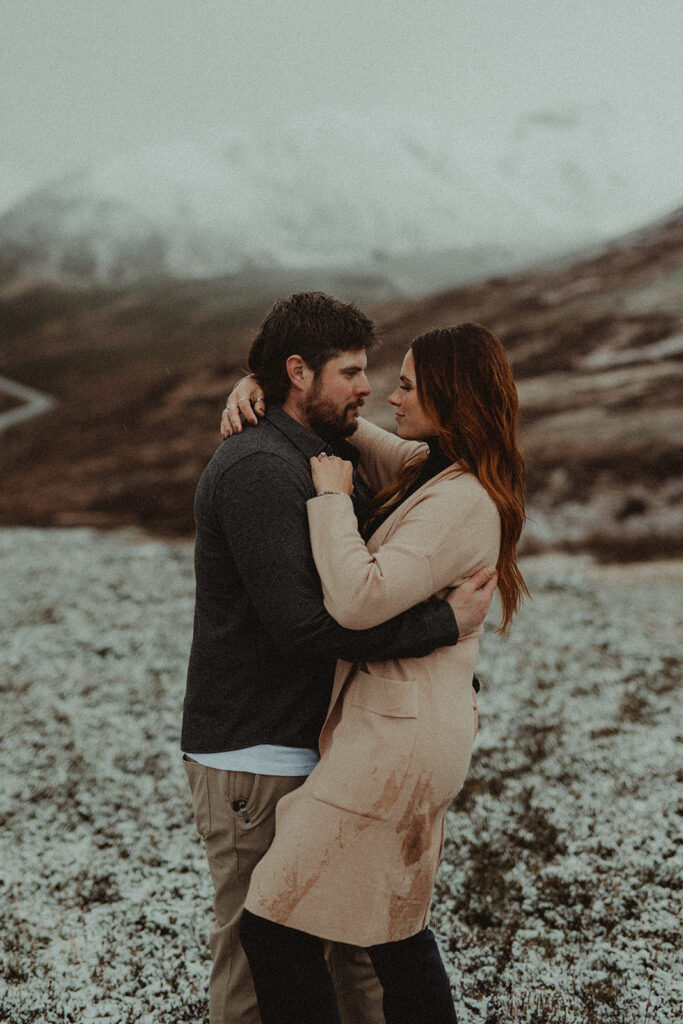 couple looking at each other 