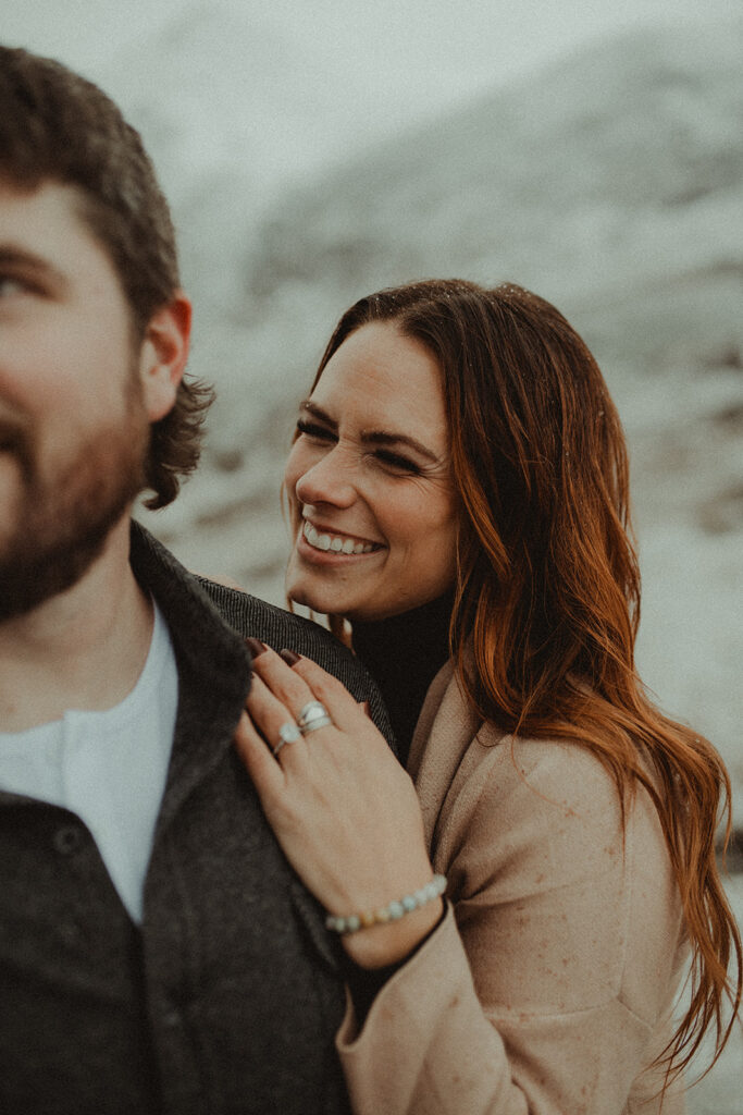 girlfriend looking at her boyfriend smiling