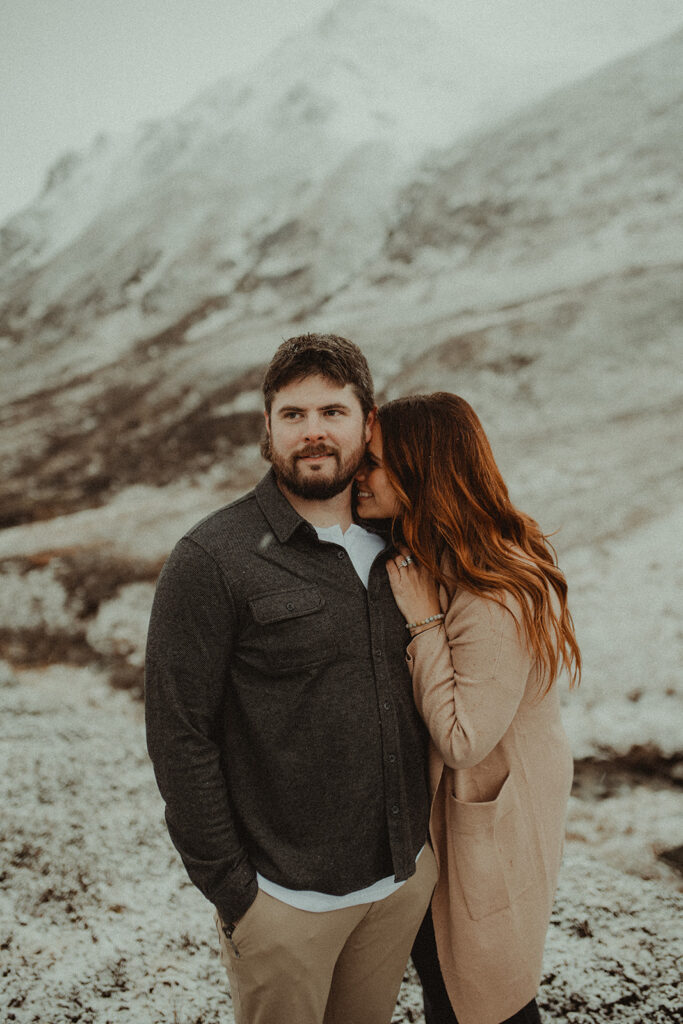 Winter Couples Shoot in Hatcher Pass