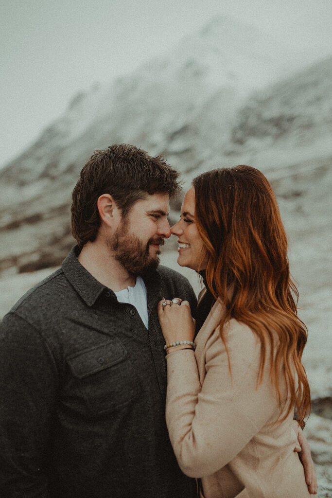 beautiful couple looking at each other