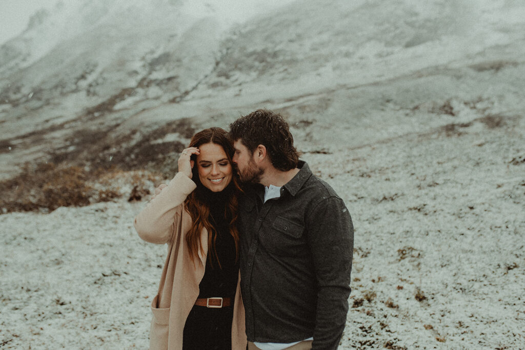 happy couple at their Winter Couples Shoot