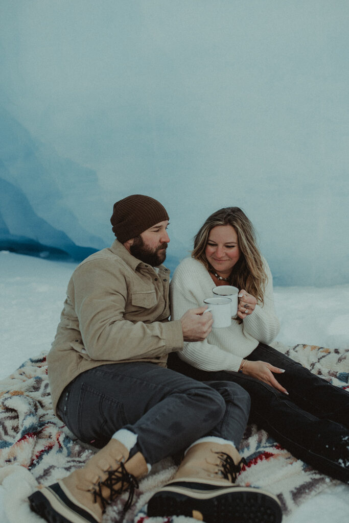 couple at knik glacier 