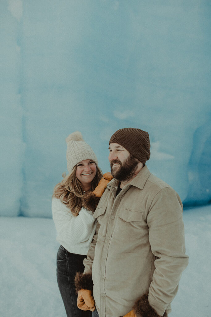 couple having fun during their engagement photoshoot