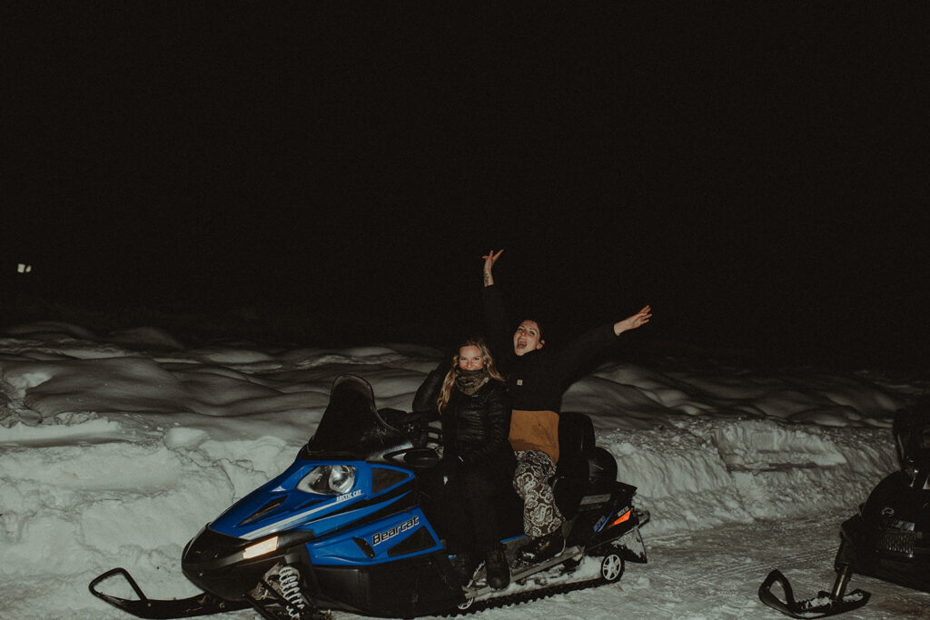 adventurous engagement session in knik glacier