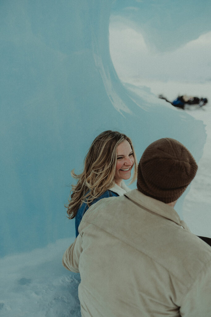 couple smiling to each other 