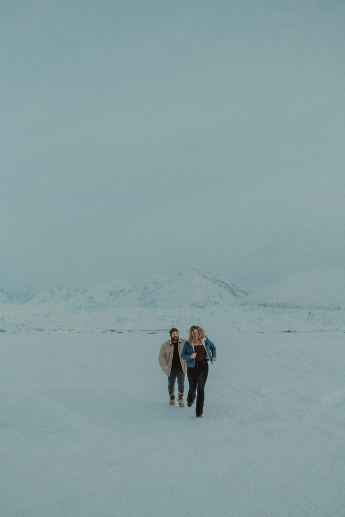 amazing couple at their alaska elopement