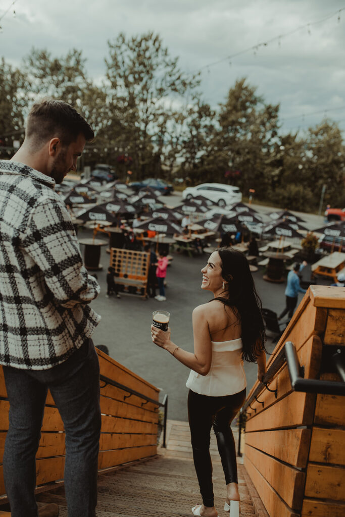 couple drinking an ice coffee