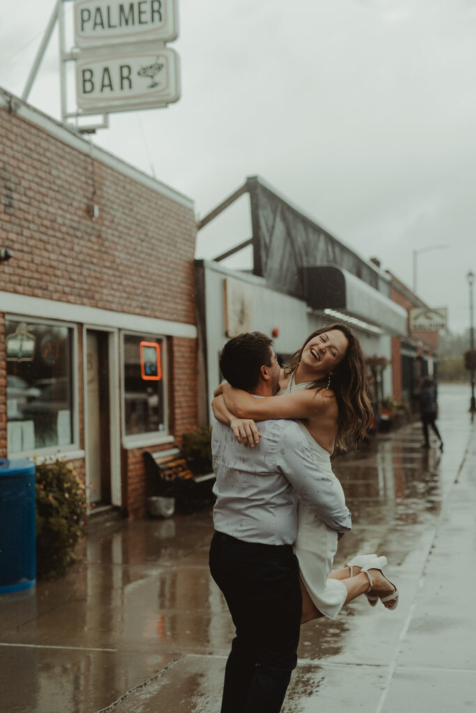 Chic Engagement Session at Bleeding Heart Brewery, AK