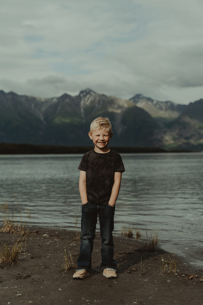 little boy at his family session