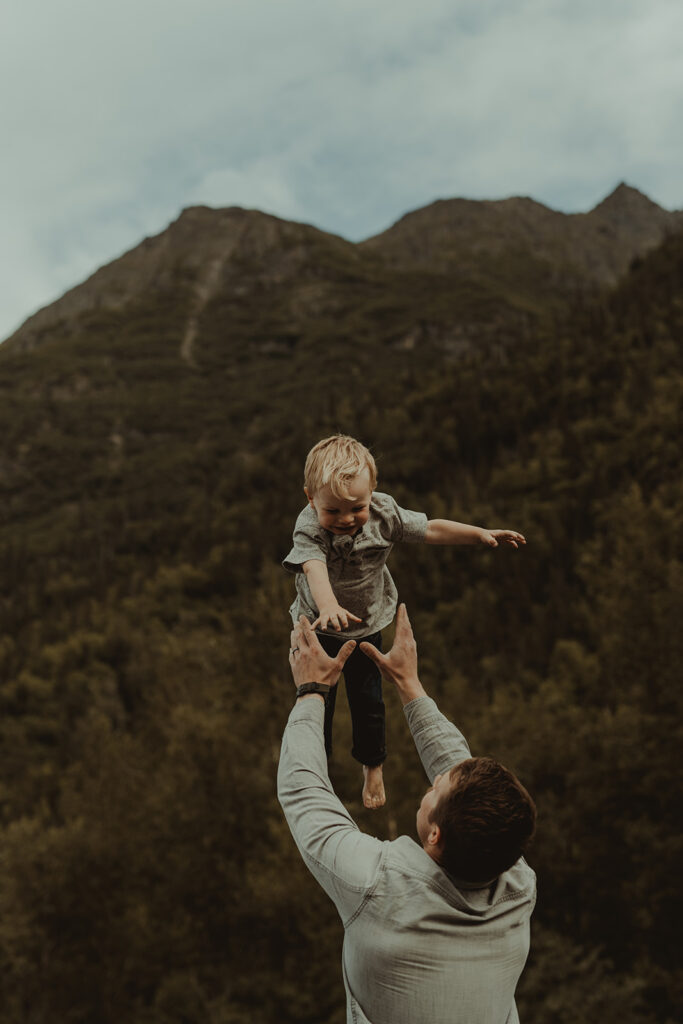 dad playing with his son