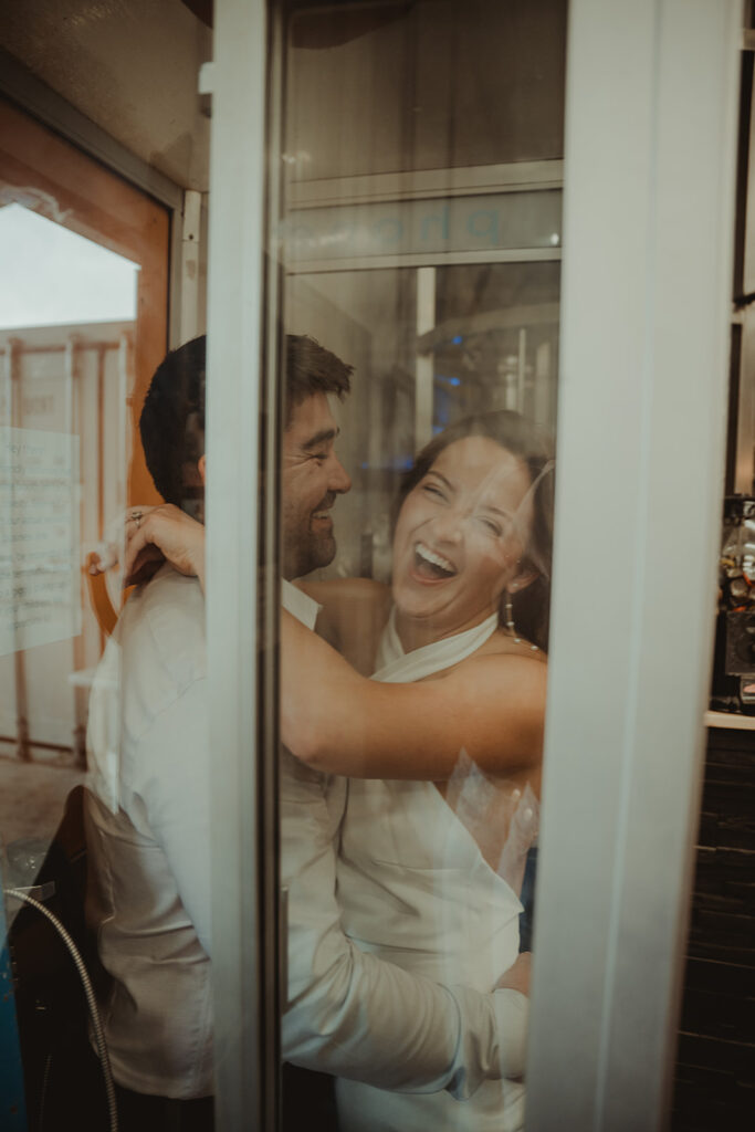 fun engagement session in alaska