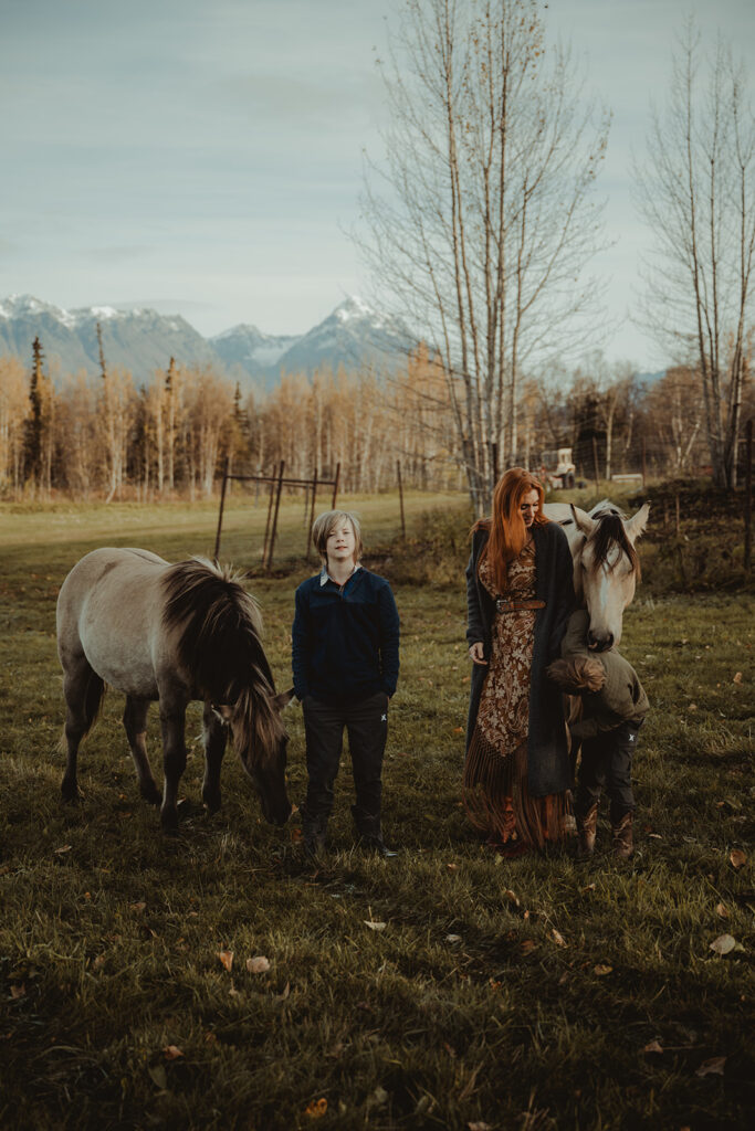 Fun Sunrise Family Photoshoot in Palmer, Alaska