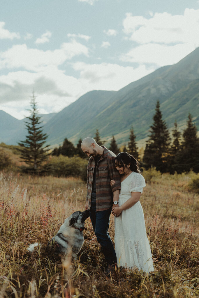 cute couple at their dream engagement session