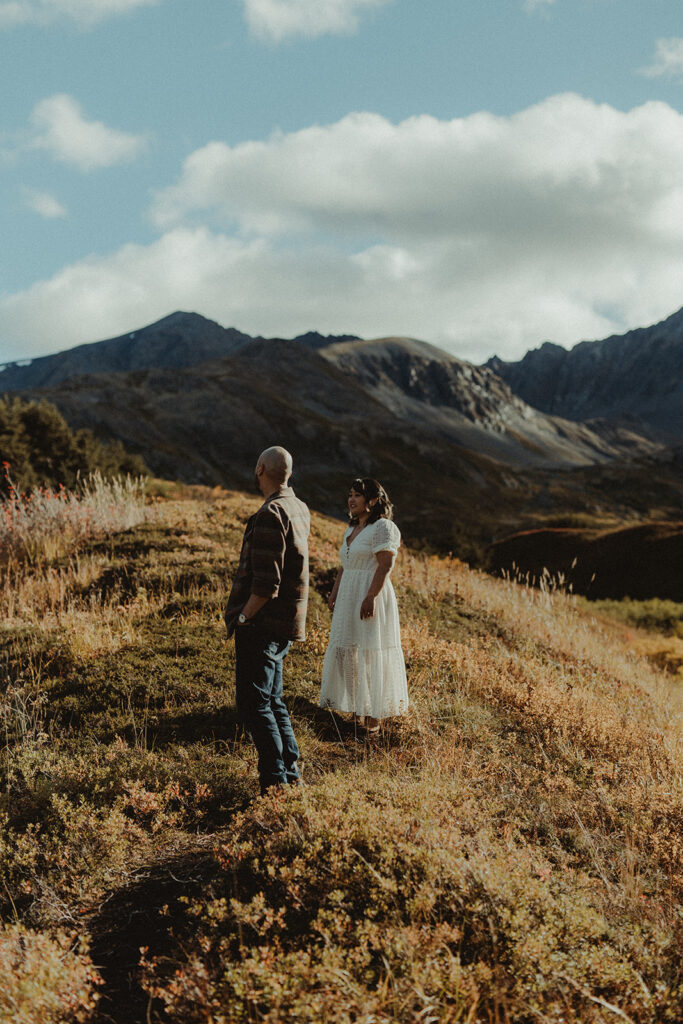 couple laughing during their photoshoot