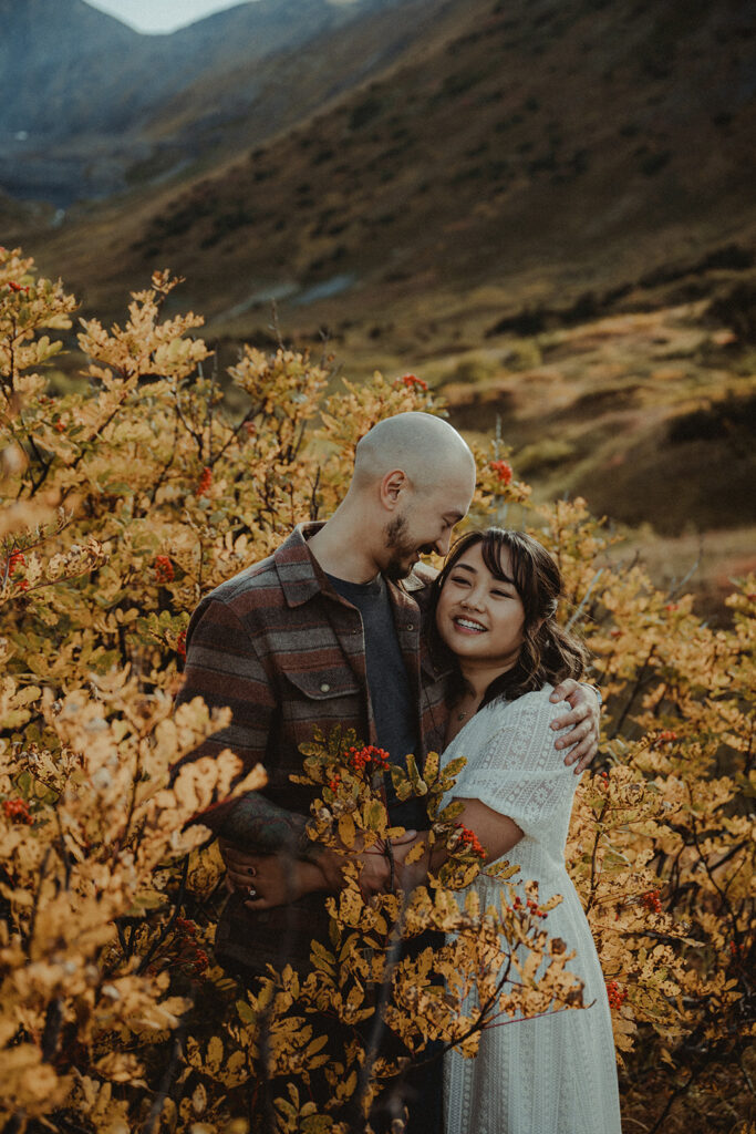 cute couple looking at each other