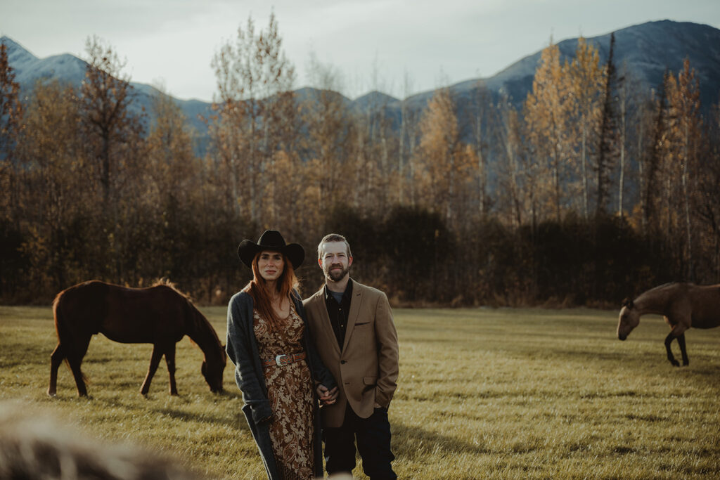 couple holding hands during their photoshoot