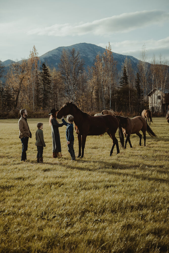 Fun Sunrise Family Photoshoot in Palmer, Alaska