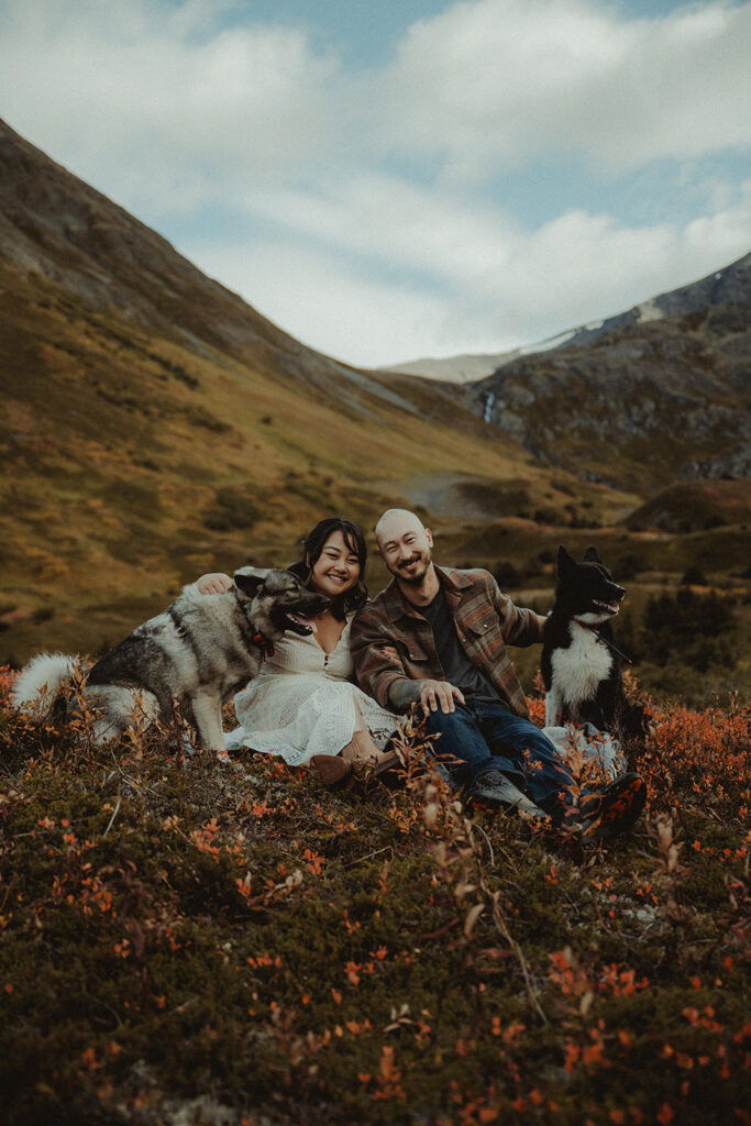 Fun Fall Engagement Session in Hope, AK